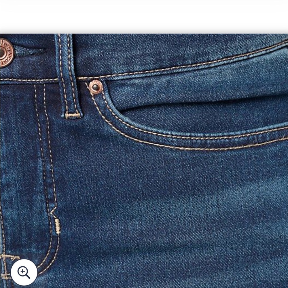 Nicole Miller Blue Floral Women's Cropped Flare Jeans - Picture 8 of 10